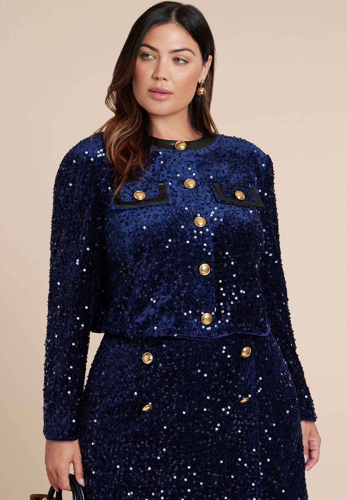 Sequin Velvet Jacket image number 0