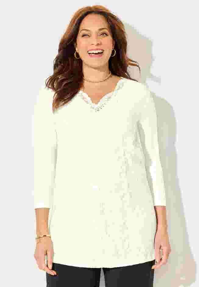 Stretch Lace Tunic image number 0