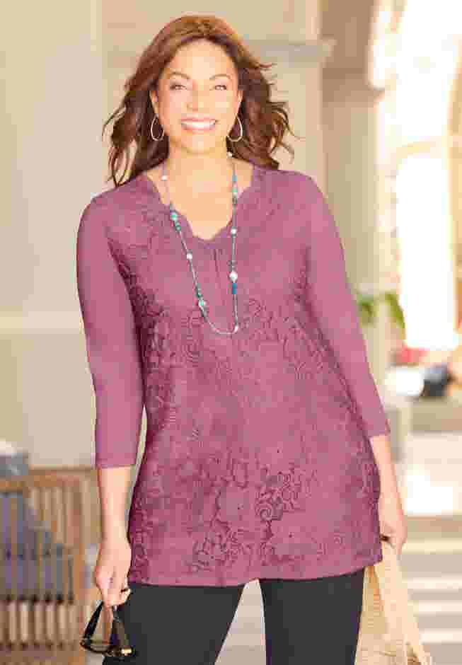 Stretch Lace Tunic image number 0