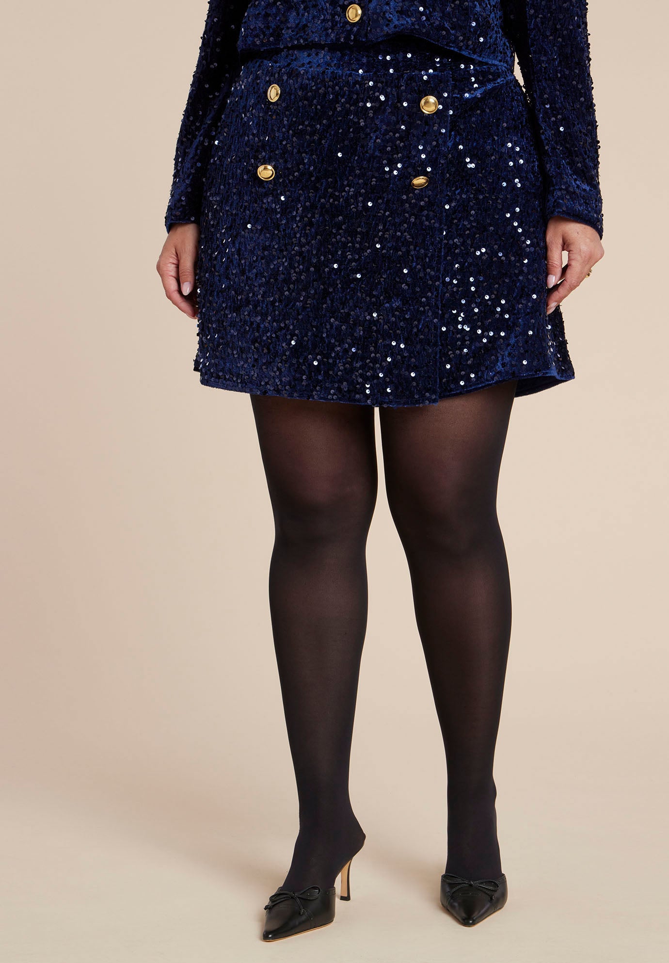  Sequin Velvet Skort image number 1