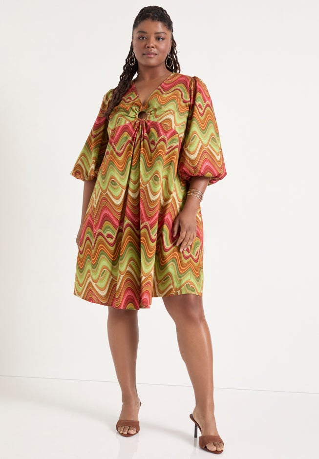 Ring Cut Out Poplin Shirtdress image number 4