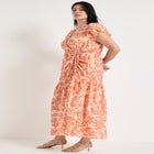 Faux-Wrap Maxi Dress image number null