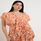 Faux-Wrap Maxi Dress image number null