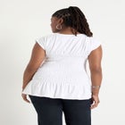 Smocked Peplum Top image number null