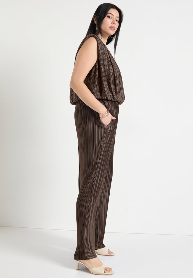 Plisse Dolman-Sleeve Cropped Top image number 2