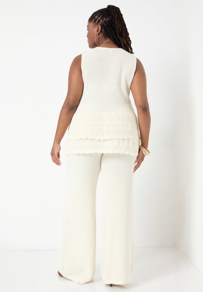 Ruffled-Hem Peplum Tank Top image number 1