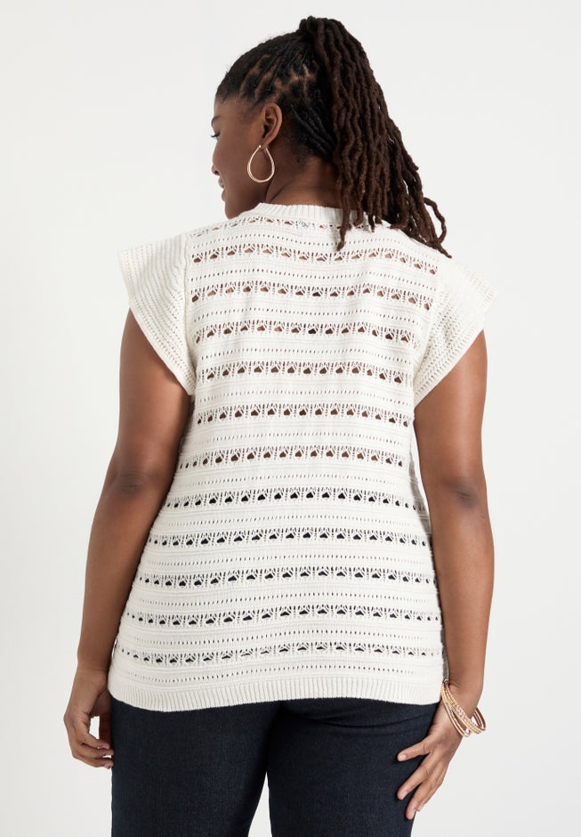 Ruffled-Sleeve Top image number 1