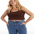 Wide-Leg Cropped Cuffed Jeans image number null