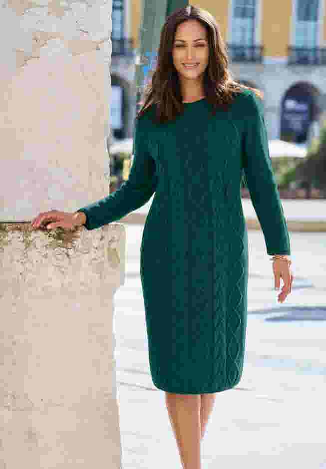 Cable Sweater Dress image number 0