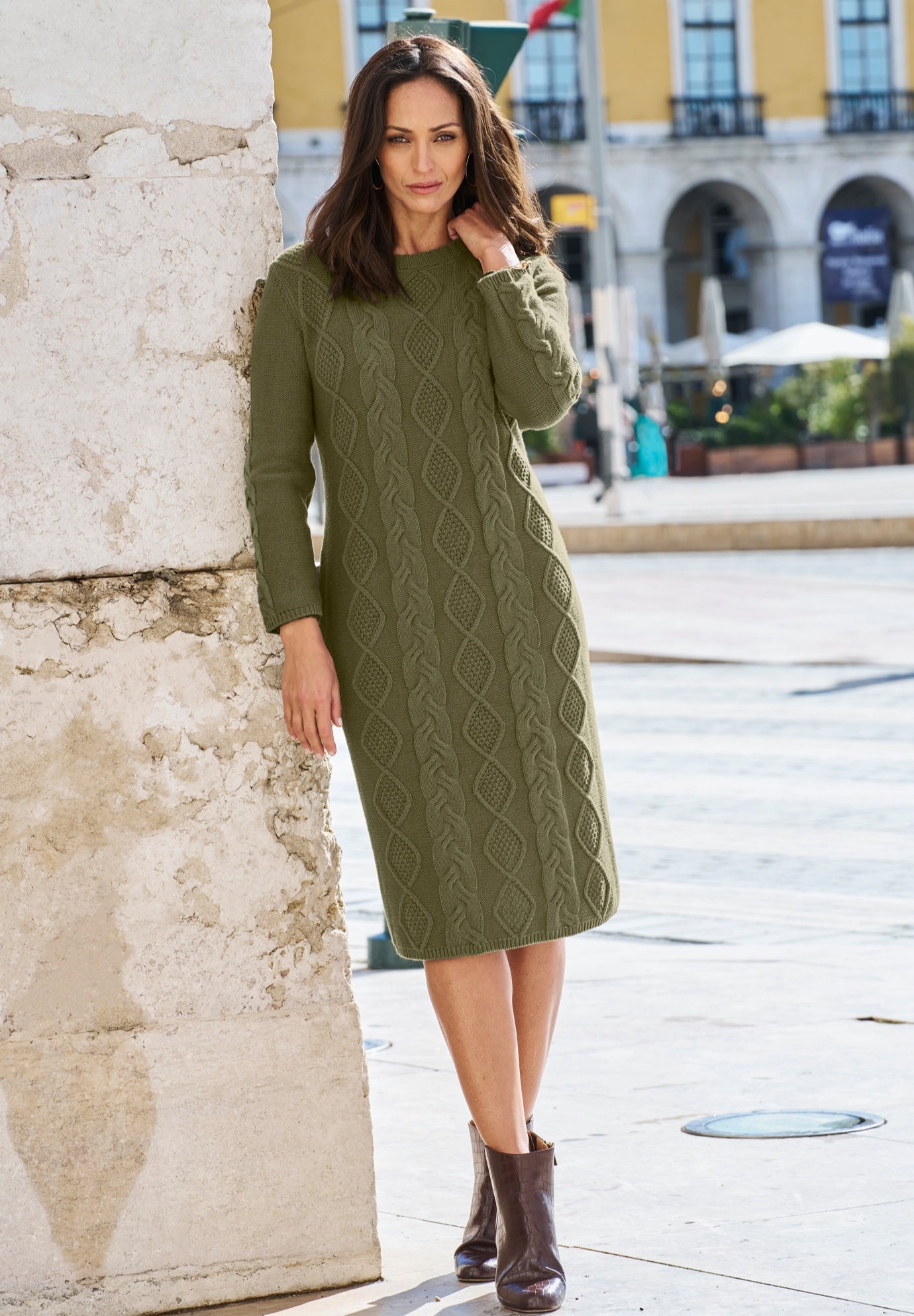 Cable Sweater Dress image number 0