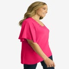 Cutout Flutter Sleeve Tunic image number 1