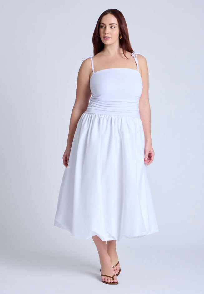 Bubble Skirt Midi Dress image number 1