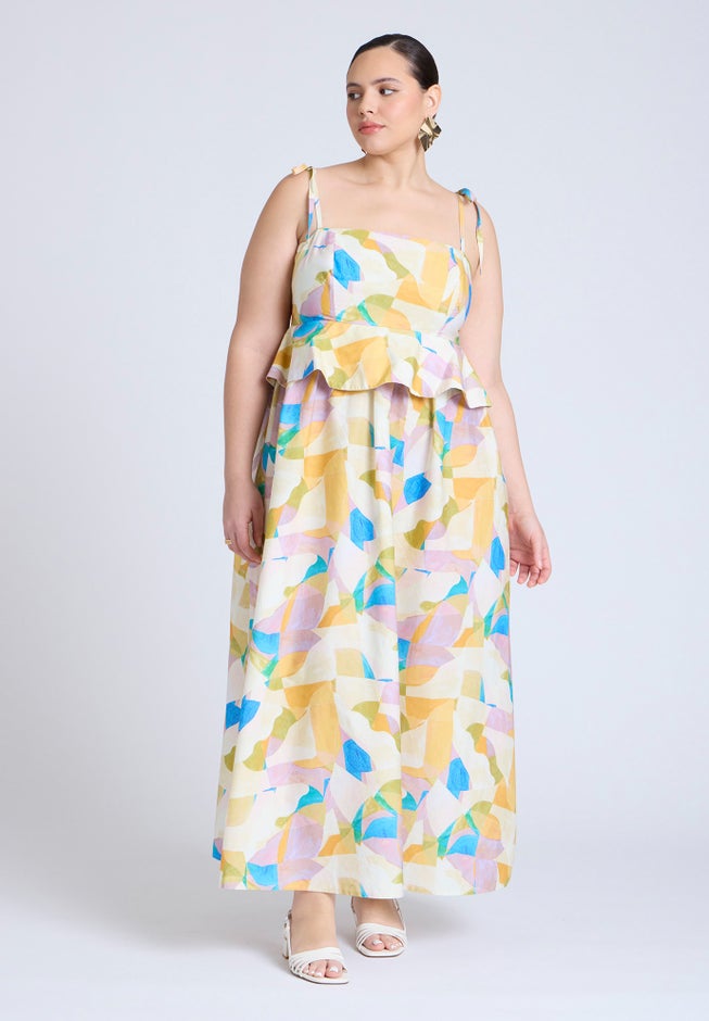 Empire Waist Poplin Maxi Dress image number 1