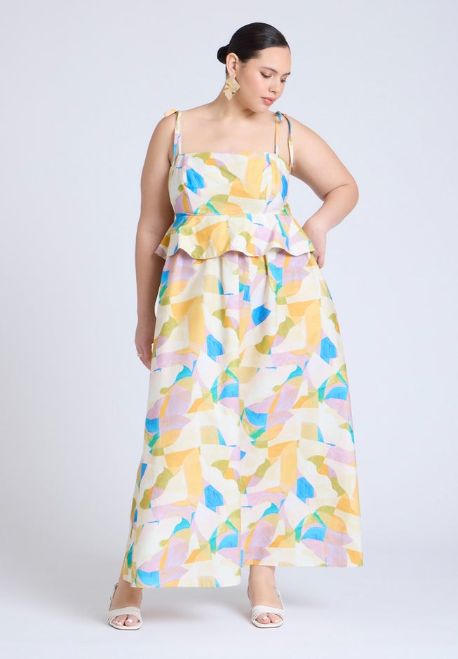 Empire Waist Poplin Maxi Dress image number 2