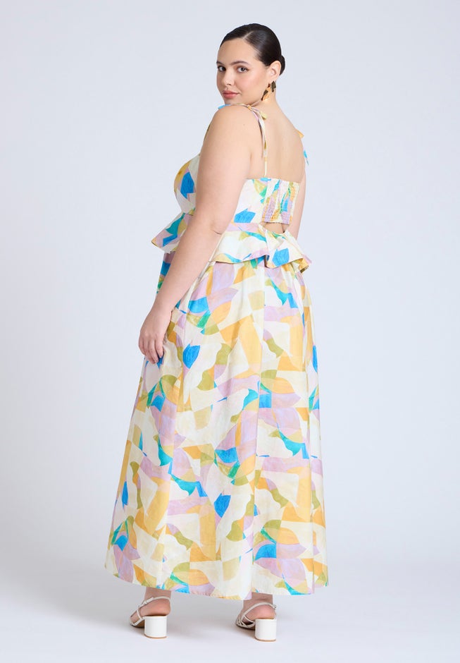 Empire Waist Poplin Maxi Dress image number 3