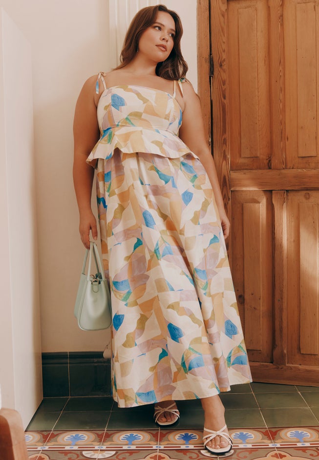 Empire Waist Poplin Maxi Dress image number 0