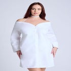  Off The Shoulder Poplin Mini Dress  image number null