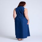  Sleeveless Denim Midi Dress  image number null
