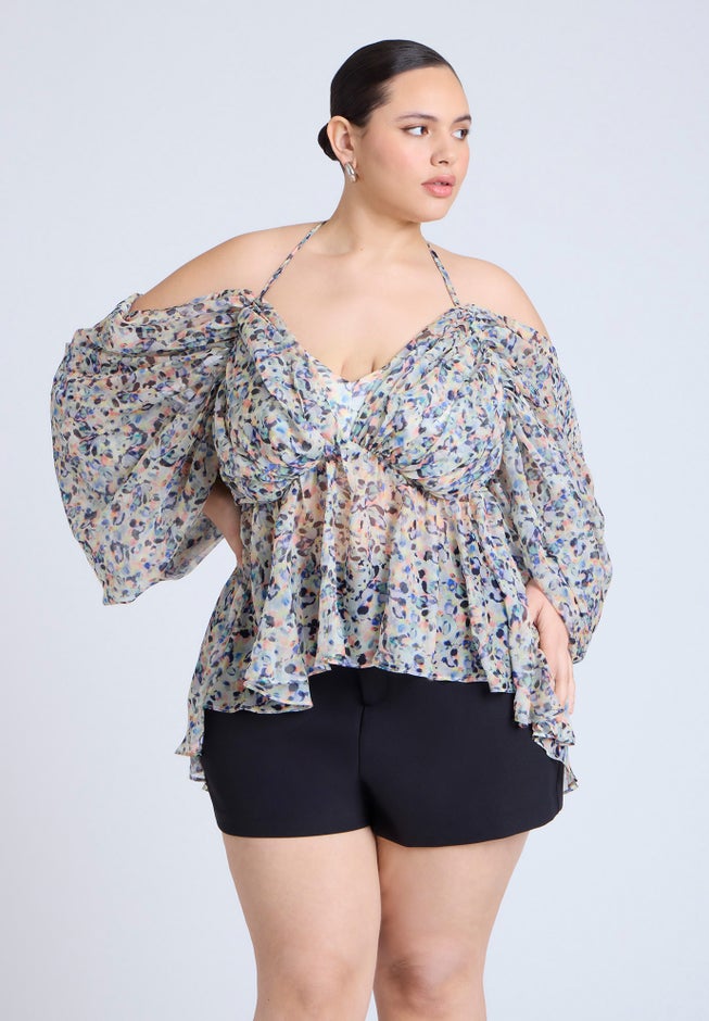  Dramatic Off The Shoulder Top  image number 1