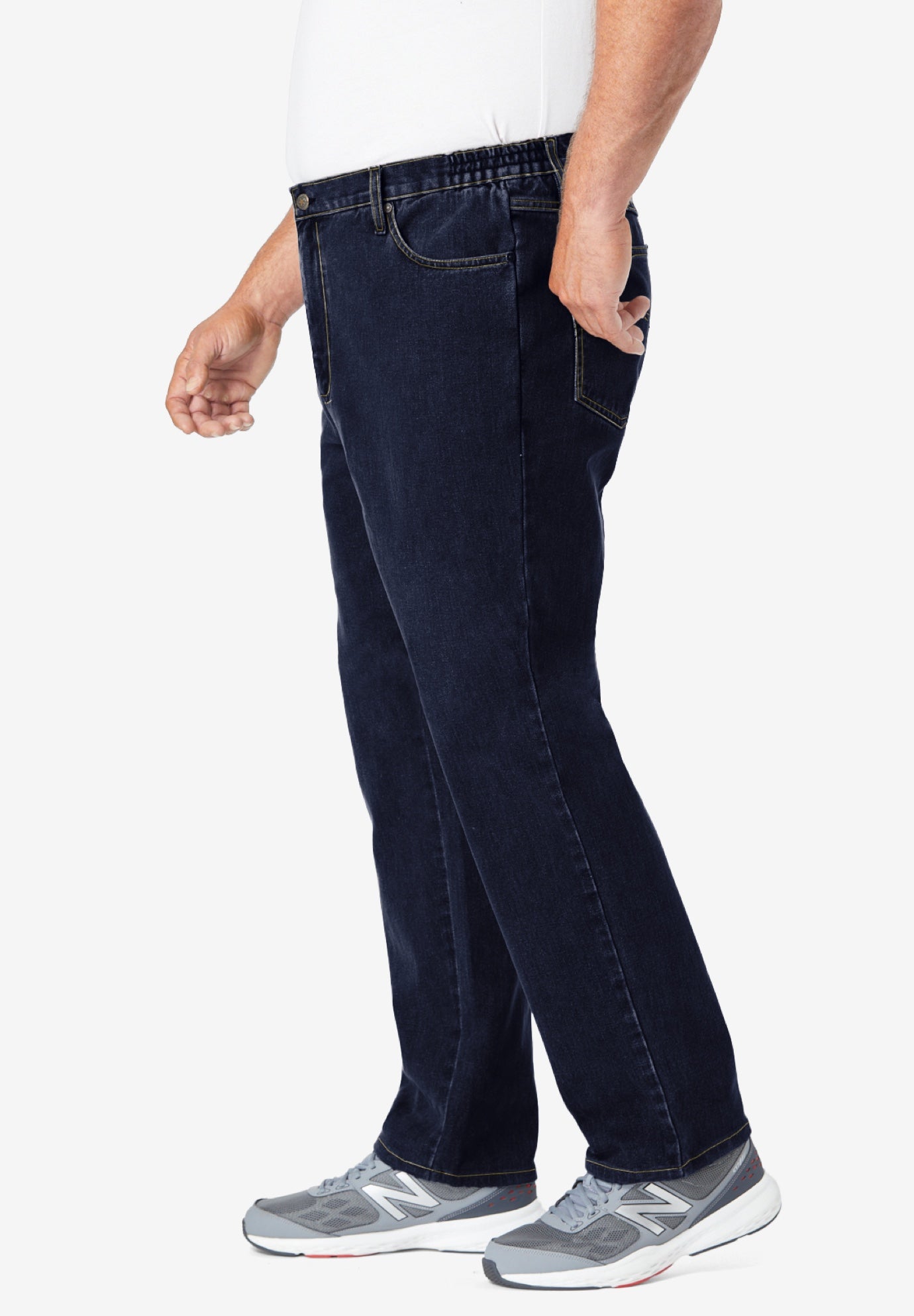 Straight-Fit Stretch 5-Pocket Jeans image number 2