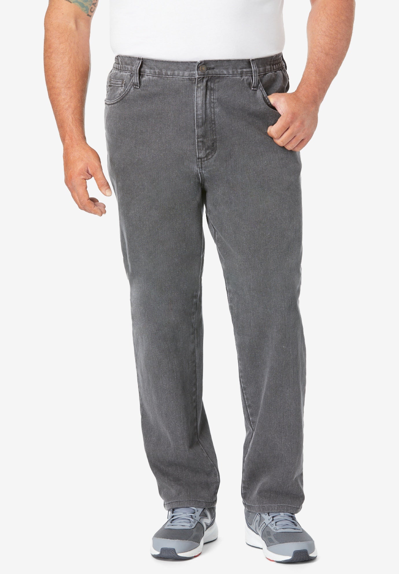 Straight-Fit Stretch 5-Pocket Jeans image number 0