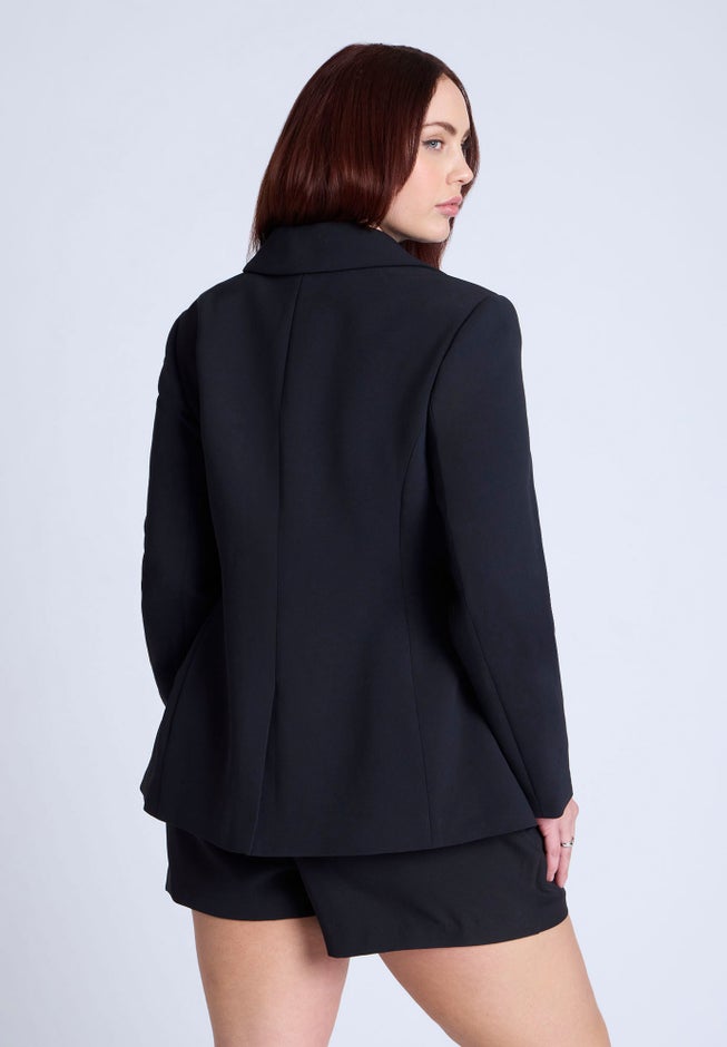 Fitted High Neckline Blazer image number null