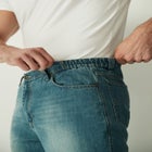 Loose-Fit Side Elastic 5-Pocket Jeans image number null