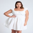 Poplin Flare Mini Dress image number null