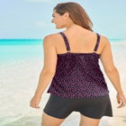 Longer-Length Tiered-Ruffle Tankini Top image number null