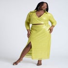  Sequin Wrap Collared Top  image number null