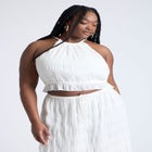 Ruched Tiered Top image number null