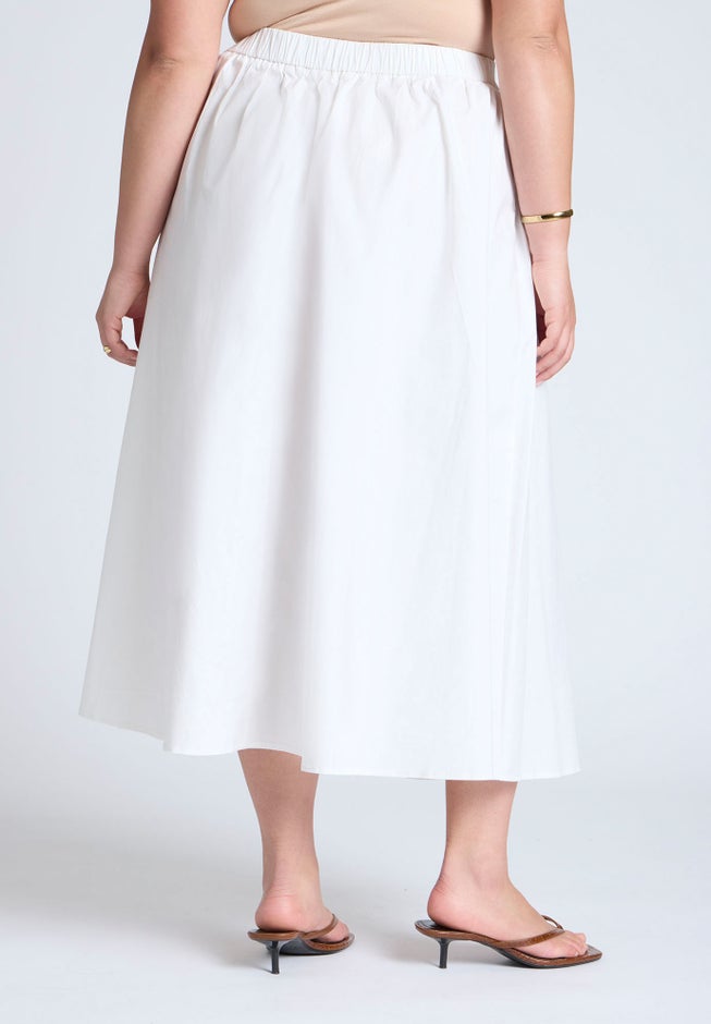 Midi Poplin Skirt image number 2