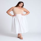 Midi Poplin Skirt image number null