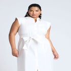 Midi Sleeveless Shirt Dress image number null