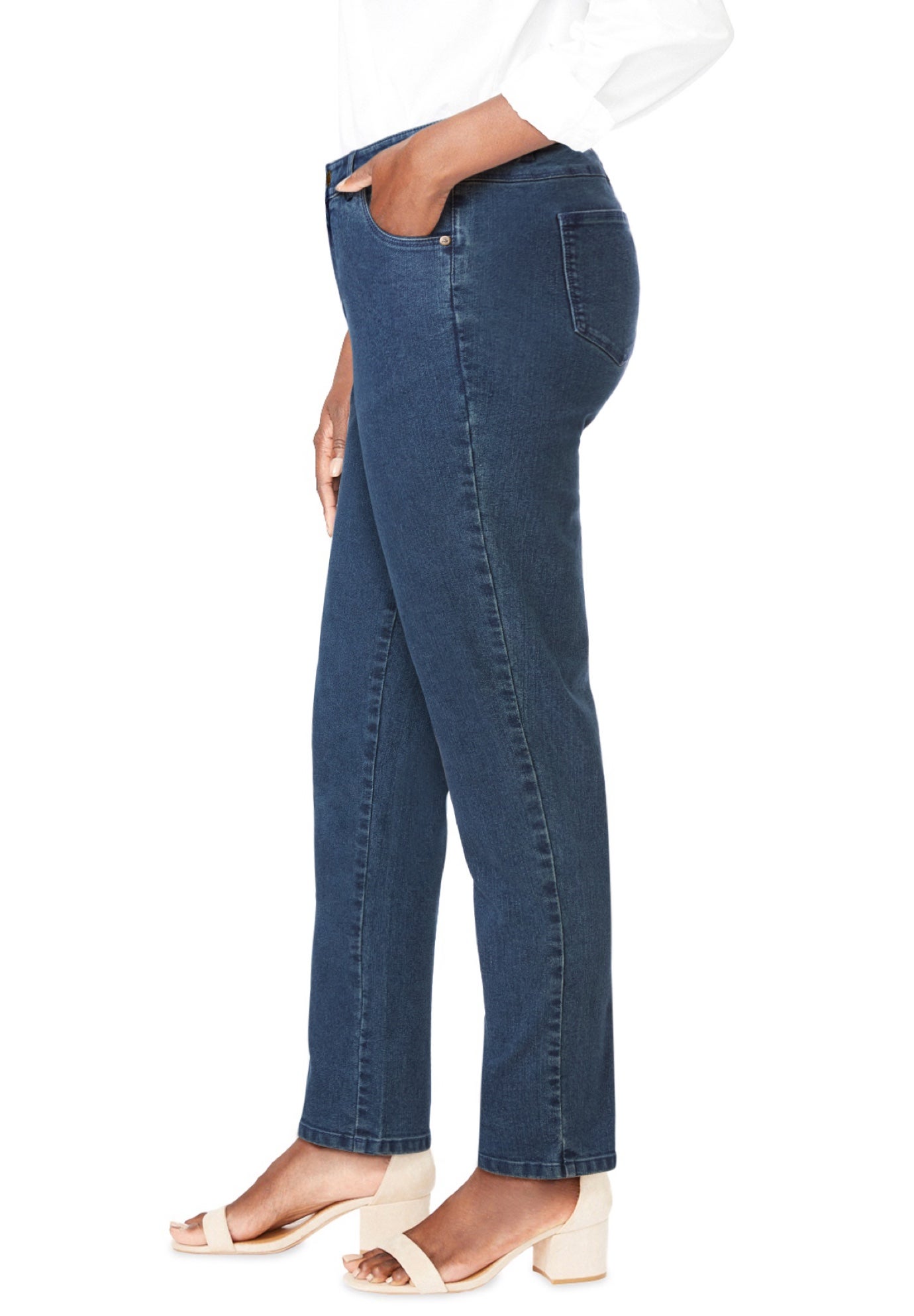 True Fit Stretch Denim Straight Leg Jean image number 1