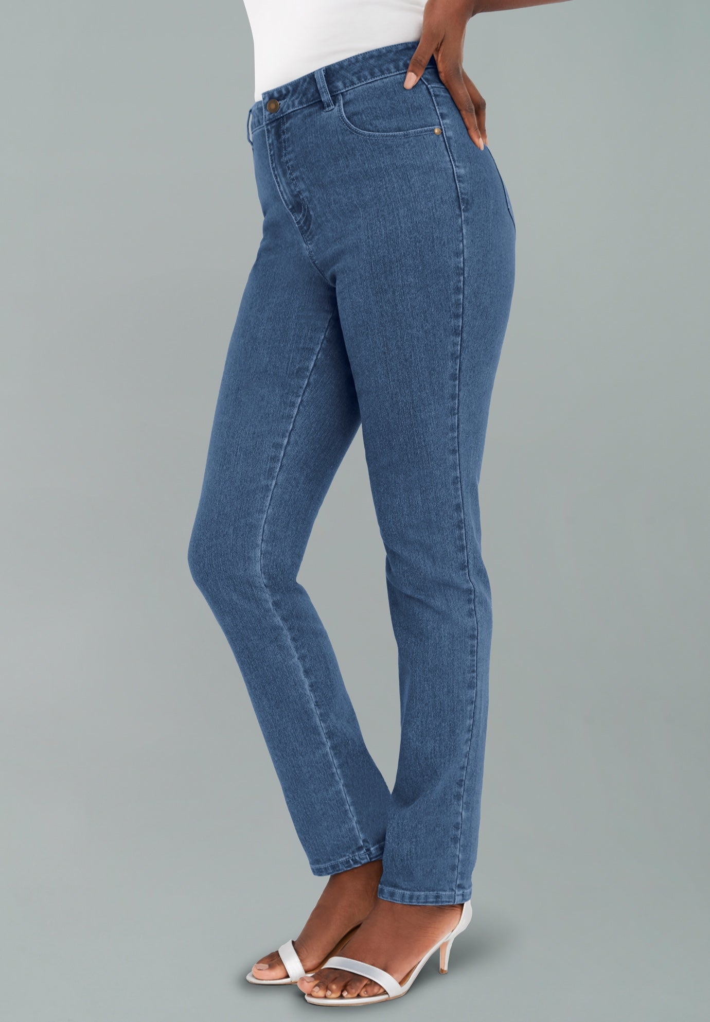 True Fit Stretch Denim Straight Leg Jean image number 0