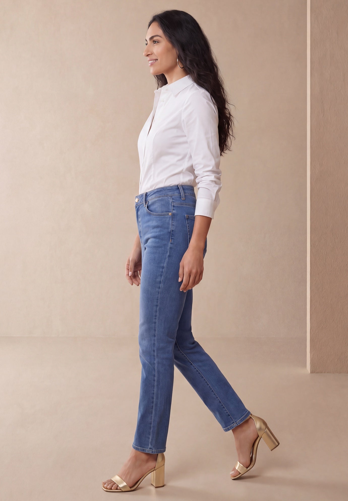 True Fit Stretch Denim Straight Leg Jean image number 1