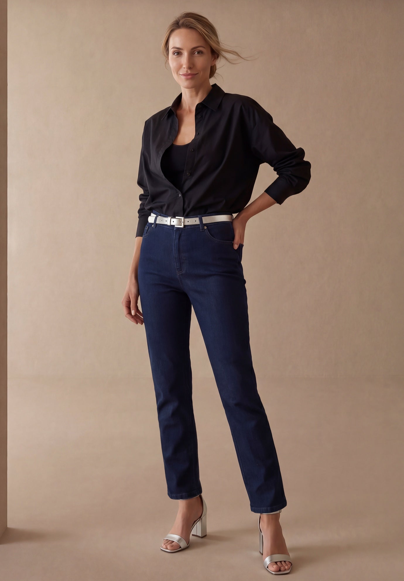 True Fit Stretch Denim Straight Leg Jean image number 0