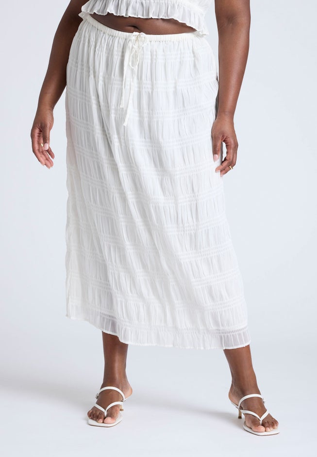 Ruched Tiered Maxi Skirt image number 1