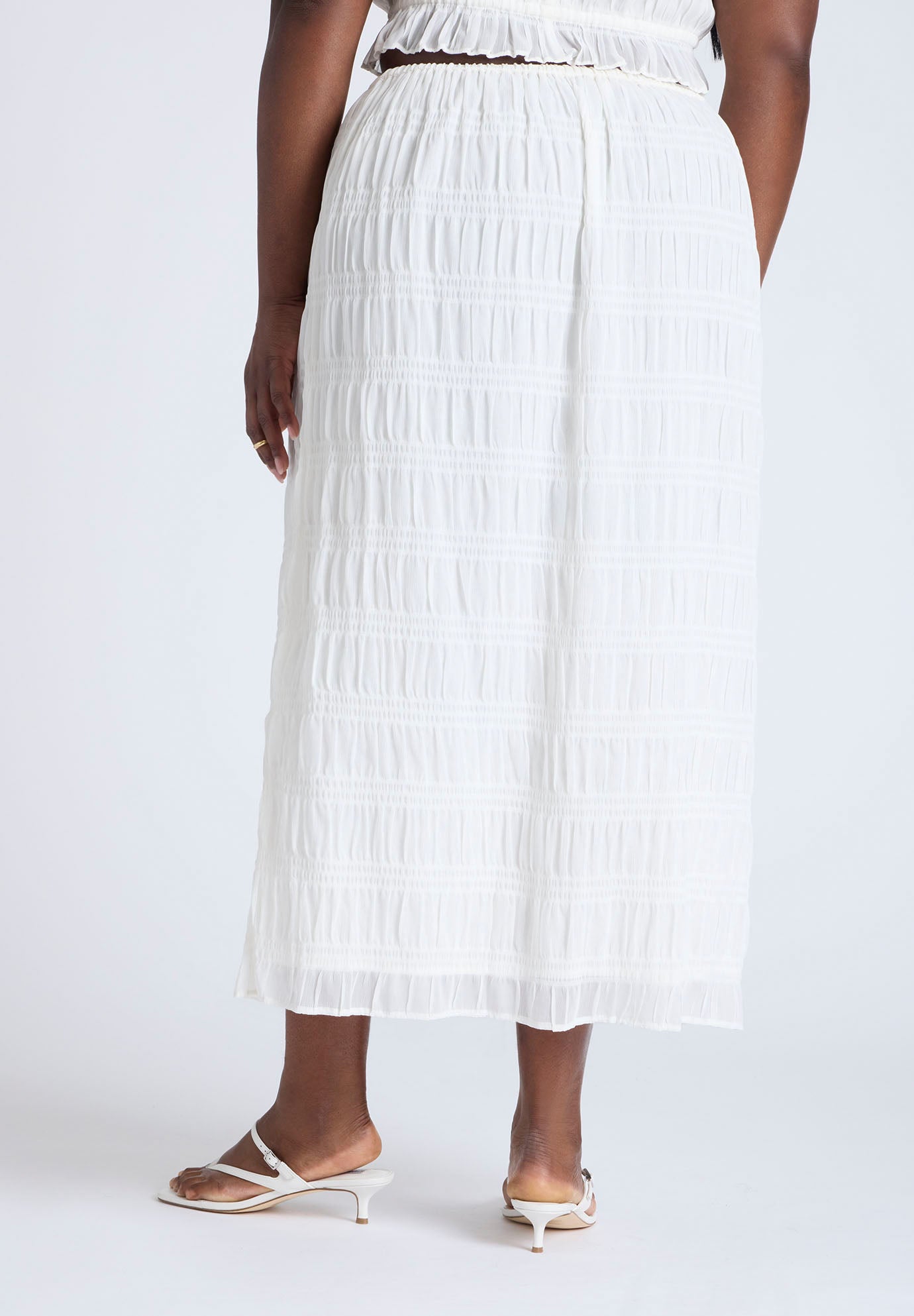Ruched Tiered Maxi Skirt image number 2