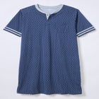 Short-Sleeve Jersey Henley Nightshirt image number 1