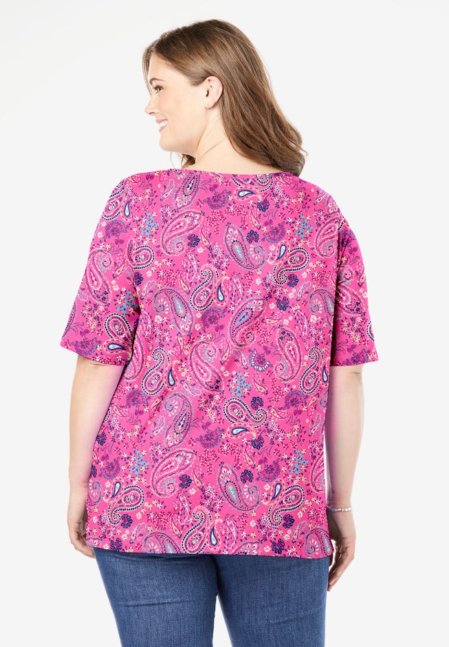 Printed Perfect Square-Neck Tee image number 1