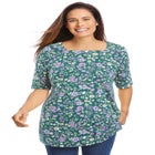 Printed Perfect Square-Neck Tee image number null