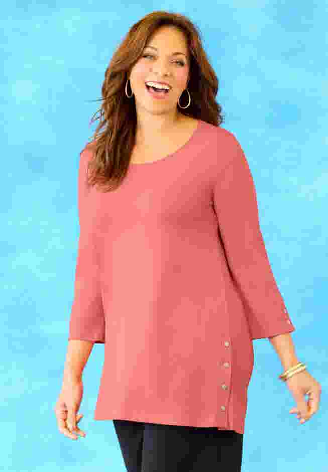 Suprema® Studio Snap Accent Tunic image number 0