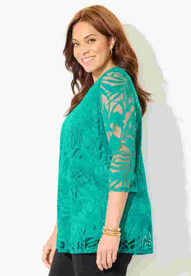Jacquard Burnout Top image number 2