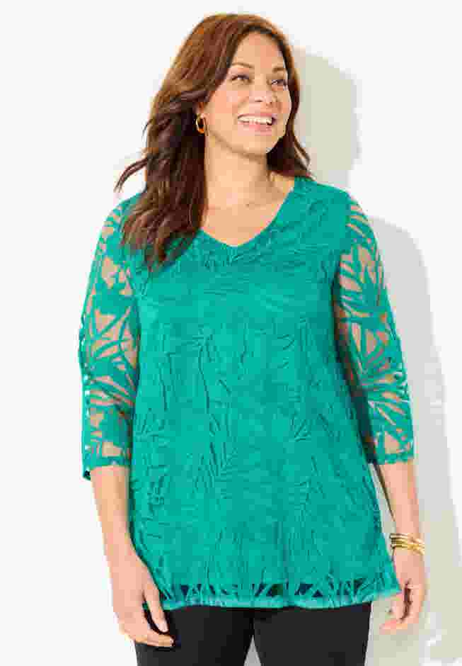 Jacquard Burnout Top image number 0