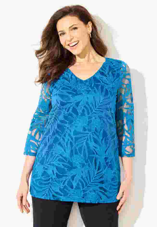 Jacquard Burnout Top image number 0