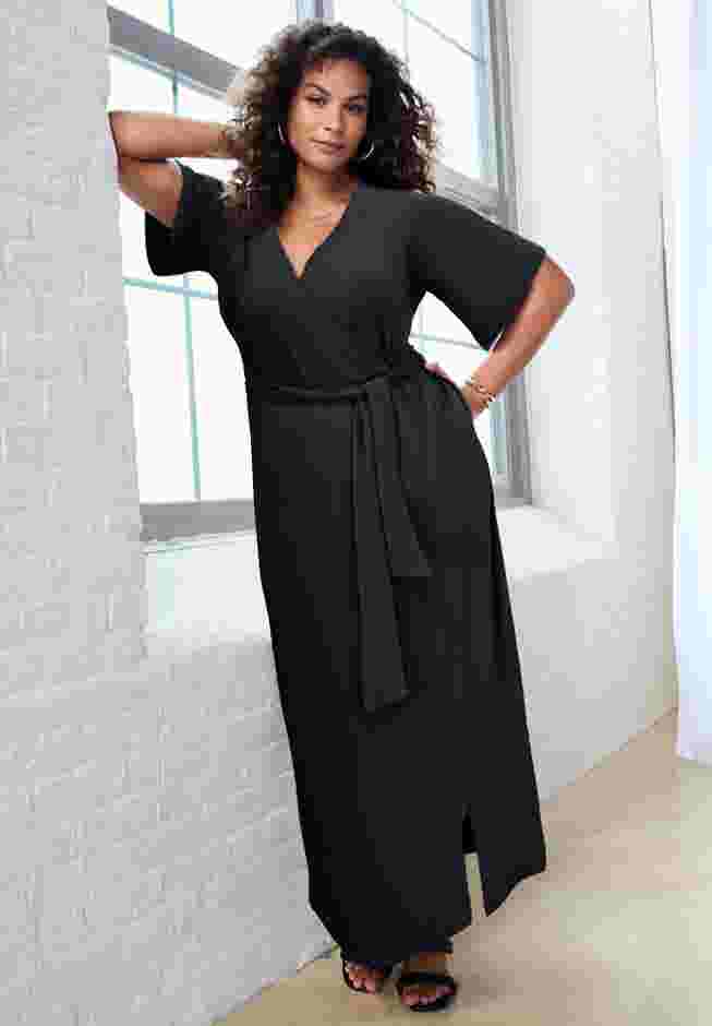 Ultrasmooth® Faux Wrap Maxi Dress image number 0