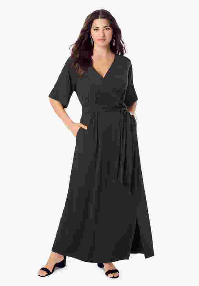 Ultrasmooth® Faux Wrap Maxi Dress image number 1