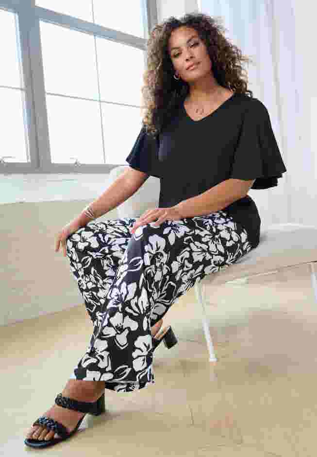 Flutter Sleeve Ultrasmooth® Fabric Tee image number 3